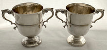 Georgian, George III, Pair of Irish Silver Loving Cups. Dublin circa 1770, Richard Tudor. 27 troy ounces.