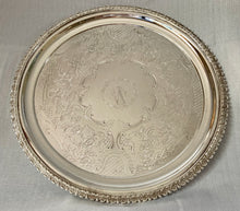 Late Georgian Sheffield Plated Salver of Royal Navy Interest. Armorial for Admiral Arden Adderley.