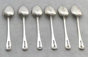 Georgian, George III, Six Silver Teaspoons. London 1819. 3.4 troy ounces.