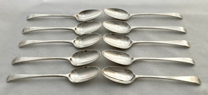 Georgian, George III, Ten Silver Tablespoons Crested for Baron Penrhyn. London 1771 Thomas Chawner. 23.5 troy ounces.