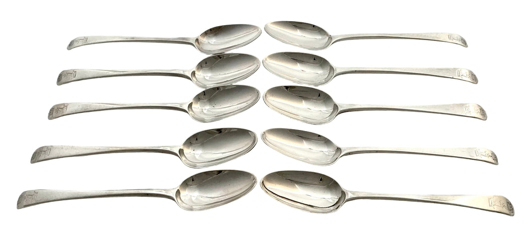 Baron Penrhyn, Ten George III Silver Tablespoons. London 1771 Thomas Chawner. 23.5 troy ounces.