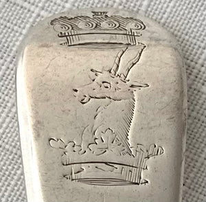 Georgian, George III, Ten Silver Tablespoons Crested for Baron Penrhyn. London 1771 Thomas Chawner. 23.5 troy ounces.