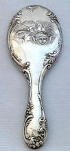 Edwardian Reynolds Angels Silver Hand Mirror. Birmingham 1902 Henry Matthews.