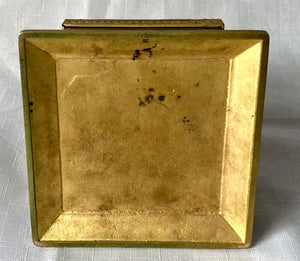 19th Century French Empire Style Gilt Bronze Mounted Ebonised Metalware Inkwell.