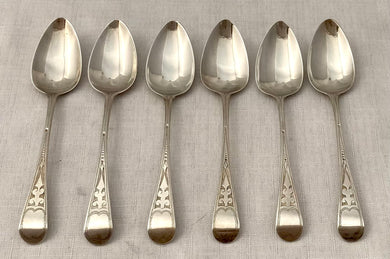 Georgian, George III, Six Silver Teaspoons. London 1806 Edward Lees. 2.8 troy ounces.