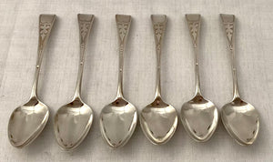 Georgian, George III, Six Silver Teaspoons. London 1806 Edward Lees. 2.8 troy ounces.