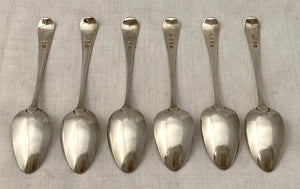 Georgian, George III, Six Silver Teaspoons. London 1806 Edward Lees. 2.8 troy ounces.