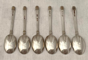 Elizabeth II Cased Set of British Hallmarks Coffee Spoons. Mappin & Webb 1957/58. 2.4 troy ounces.