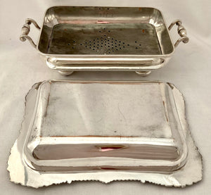 Georgian, George IV, Old Sheffield Plate Entree Dish, Cover & Warming Stand.