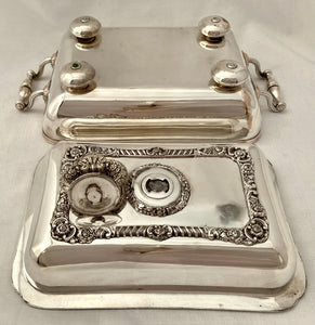 Georgian, George IV, Old Sheffield Plate Entree Dish, Cover & Warming Stand.