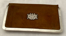 Victorian Silver Mounted Leather Wallet for The 18th Hussars. London 1879 Thomas Edward Tinworth.