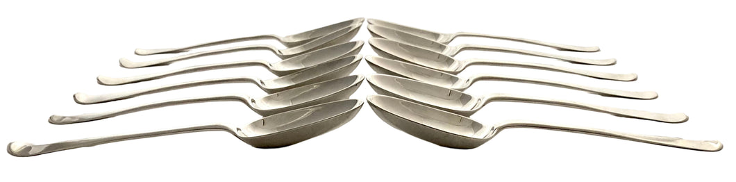 Twelve George II Scottish Silver Tablespoons. Edinburgh 1755 Robert Gordon. 27.8 troy ounces.