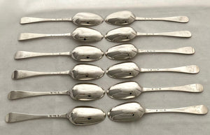 Georgian, George II, Twelve Scottish Silver Tablespoons. Edinburgh 1755 Robert Gordon. 27.8 troy ounces.