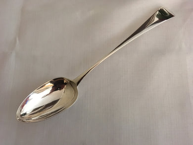 Georgian, George III, silver basting spoon. London 1802 Peter, William & Ann Bateman. 3.66 troy ounces.