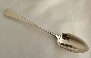Georgian, George III, silver basting spoon. London 1802 Peter, William & Ann Bateman. 3.66 troy ounces.