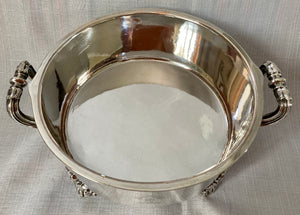 Matthew Boulton Old Sheffield Plate Souffle Dish & Liner, circa 1820. Crested for Ogilvie.
