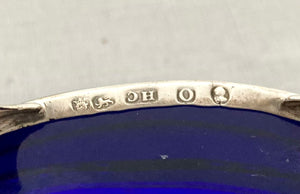 Georgian, George III, Set of Four Silver Salts. London 1789 Henry Chawner. 5.3 troy ounces.