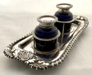 Georgian Old Sheffield Plate Inkstand, circa 1840.