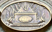 19th Century Gilt Framed Nelson & Trafalgar Commemorative Brass Drawer Handle.