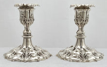 Victorian Pair of Silver Plated Candlesticks. Elkington & Co 1897.