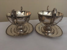 Georgian, George III, Old Sheffield Plate pair of open sauce tureens and stands. Circa 1775.