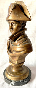 Large Bronzed Metalware Bust of Napoleon Bonaparte. After J V Chemin.