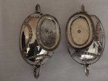 Georgian, George III, Old Sheffield Plate pair of open sauce tureens and stands. Circa 1775.
