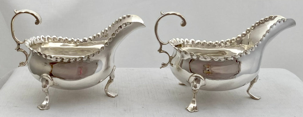 Georgian, George III, Pair of Silver Sauce Boats. London 1771 William Cattell. 9 troy ounces.