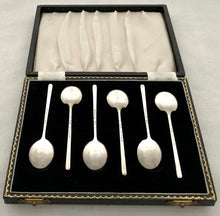 Elizabeth II Cased Set of Six Silver Coffee Spoons. Birmingham 1958 William Suckling. 1.4 troy ounces.