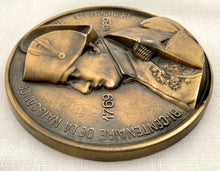 Napoleon Bonaparte Bicentenary Bronze Relief Medallion, 1769 - 1969.