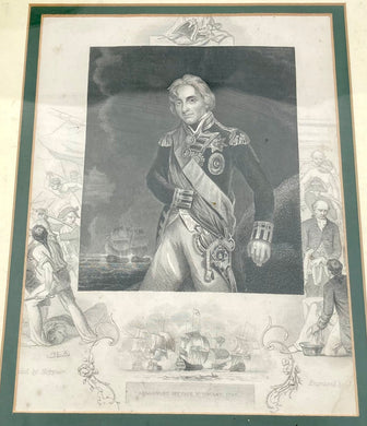Vice Admiral Horatio Viscount Nelson Engraving, After John Hoppner. Engraved by John Rogers.
