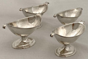 Georgian, George III, Set of Four Scottish Silver Salts. Edinburgh, circa 1810 James McKay. 6.4 troy ounces.