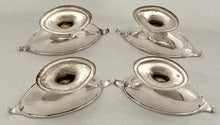 Georgian, George III, Set of Four Scottish Silver Salts. Edinburgh, circa 1810 James McKay. 6.4 troy ounces.