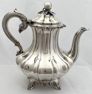 William IV Silver Coffee Pot. London 1831 The Barnards. 28.5 troy ounces.