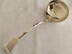 Elizabeth II silver soup ladle. Sheffield 1999 United Cutlers Ltd (Millenium Hallmark). 9.64 troy ounces.