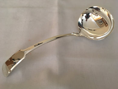 Elizabeth II silver soup ladle. Sheffield 1999 United Cutlers Ltd (Millenium Hallmark). 9.64 troy ounces.