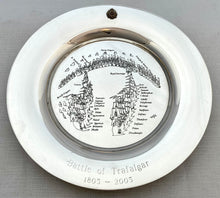 Battle of Trafalgar Bicentenary Silver Plate. Richard Fox, London 2005. 14 troy ounces.