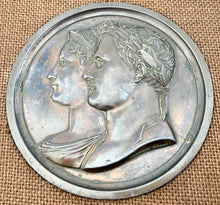 Napoleon Bonaparte & Marie Louise, Duchess of Parma, Bronze Relief Plaque.