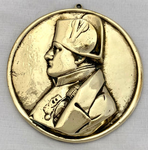 Napoleon Bonaparte Brass Relief Detail Plaque.