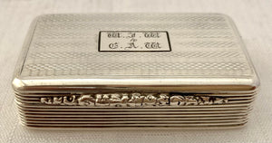 William IV Silver Snuff Box. Birmingham 1832 Thomas Shaw. 1.2 troy ounces.