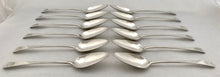 Georgian, George III, Twelve Crested Silver Tablespoons. Newcastle 1800, John Langlands II. 25.7 troy ounces.