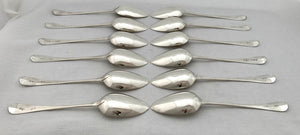 Georgian, George III, Twelve Crested Silver Tablespoons. Newcastle 1800, John Langlands II. 25.7 troy ounces.