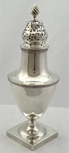 Edwardian Silver Sugar Caster. Chester 1905 George Nathan & Ridley Hayes. 3.9 troy ounces.