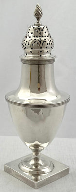 Edwardian Silver Sugar Caster. Chester 1905 George Nathan & Ridley Hayes. 3.9 troy ounces.