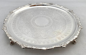 Early 20th Century Silver Plated Salver. Manoah Rhodes & Sons Ltd, Bradford.