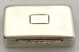 Victorian Silver Snuff Box. Birmingham 1840 Neustadt & Barnett. 1.4 troy ounces.