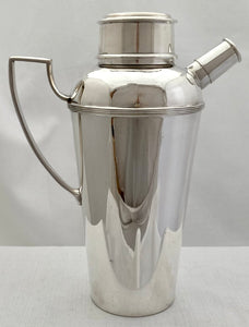 Art Deco Silver Plated Cocktail Shaker. Asprey London circa 1930's.