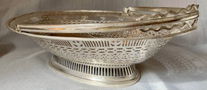 Georgian, George III, Old Sheffield Plate Stag Crested Cake Basket, circa 1770 - 1780.
