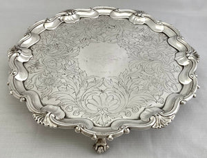 A Victorian Old Sheffield Plate Salver for the 6th East India Company Cavalry, circa 1840.