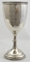 George V Small Silver Goblet for Admiral of the Fleet Sir Dudley Pound. London 1930 Charles Boyton & Son Ltd. 1.5 troy ounces.